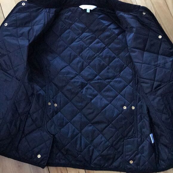 Clover/Bobby Jones black quilted/corduroy trim jkt - Picture 6 of 7